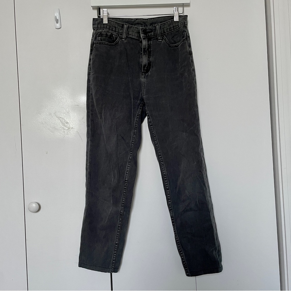 High rise BDG mom jeans in black washed